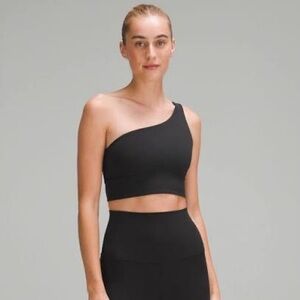 Lululemon Align Asymmetrical Bra Light Support C/D Cup Black Size 10